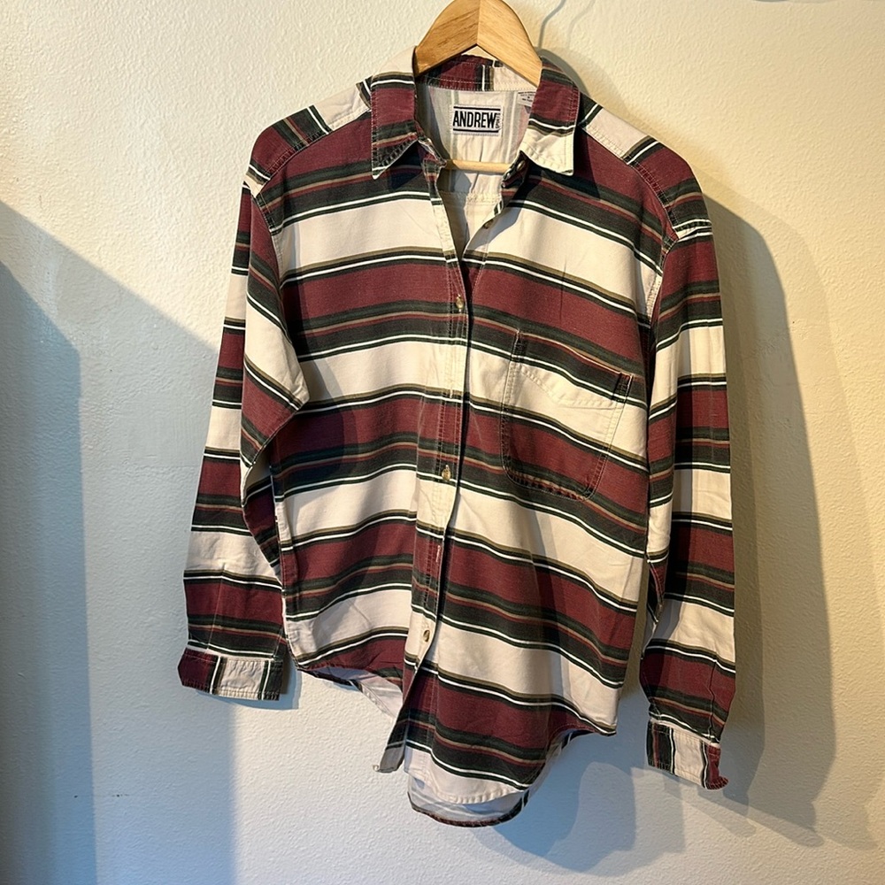 Vintage casual button down stripped